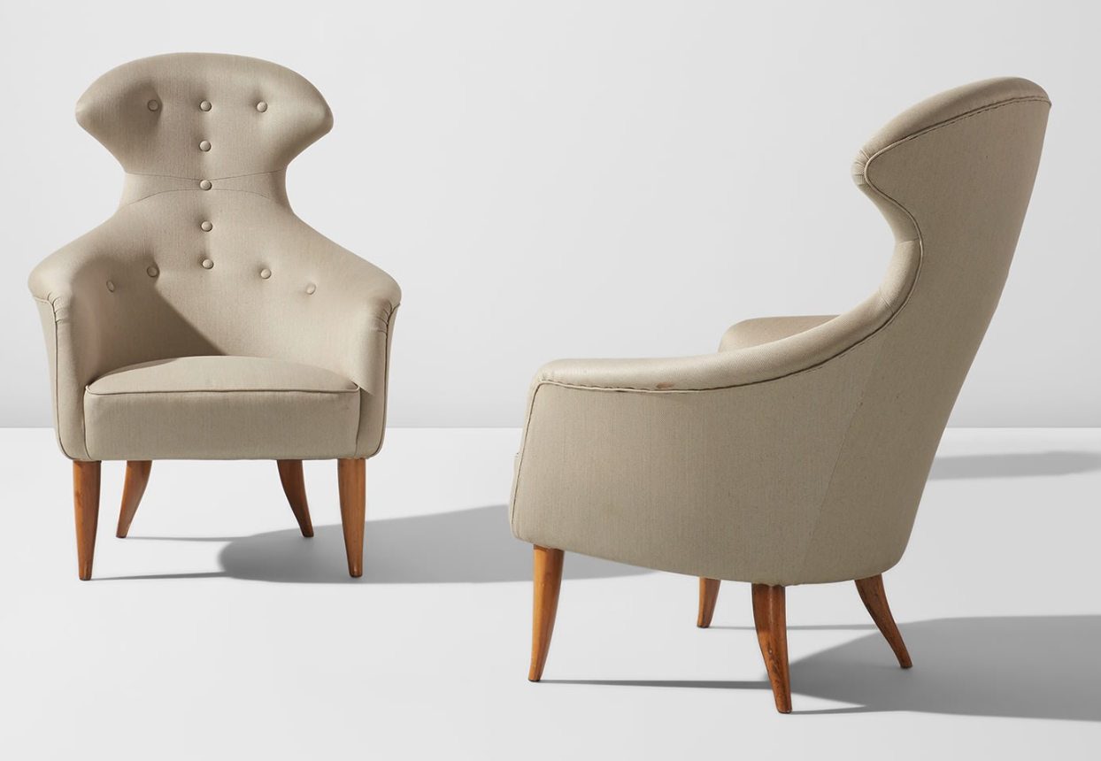 A Pair of Kerstin Horlin-Holmauist "Eva" Chairs