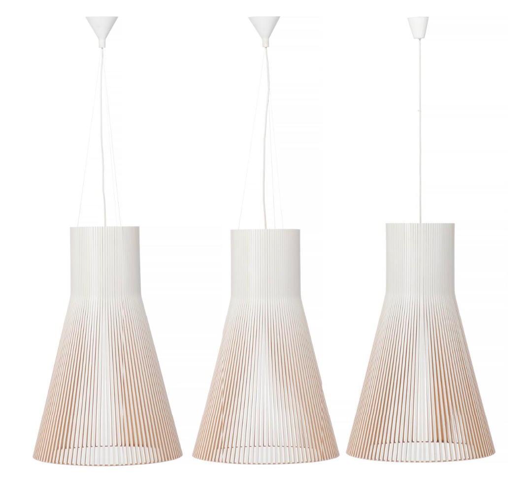 Large Scale White Lacquered Birch Lantern By Seppo Koho