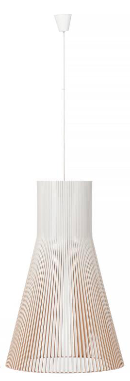 Large Scale White Lacquered Birch Lantern By Seppo Koho