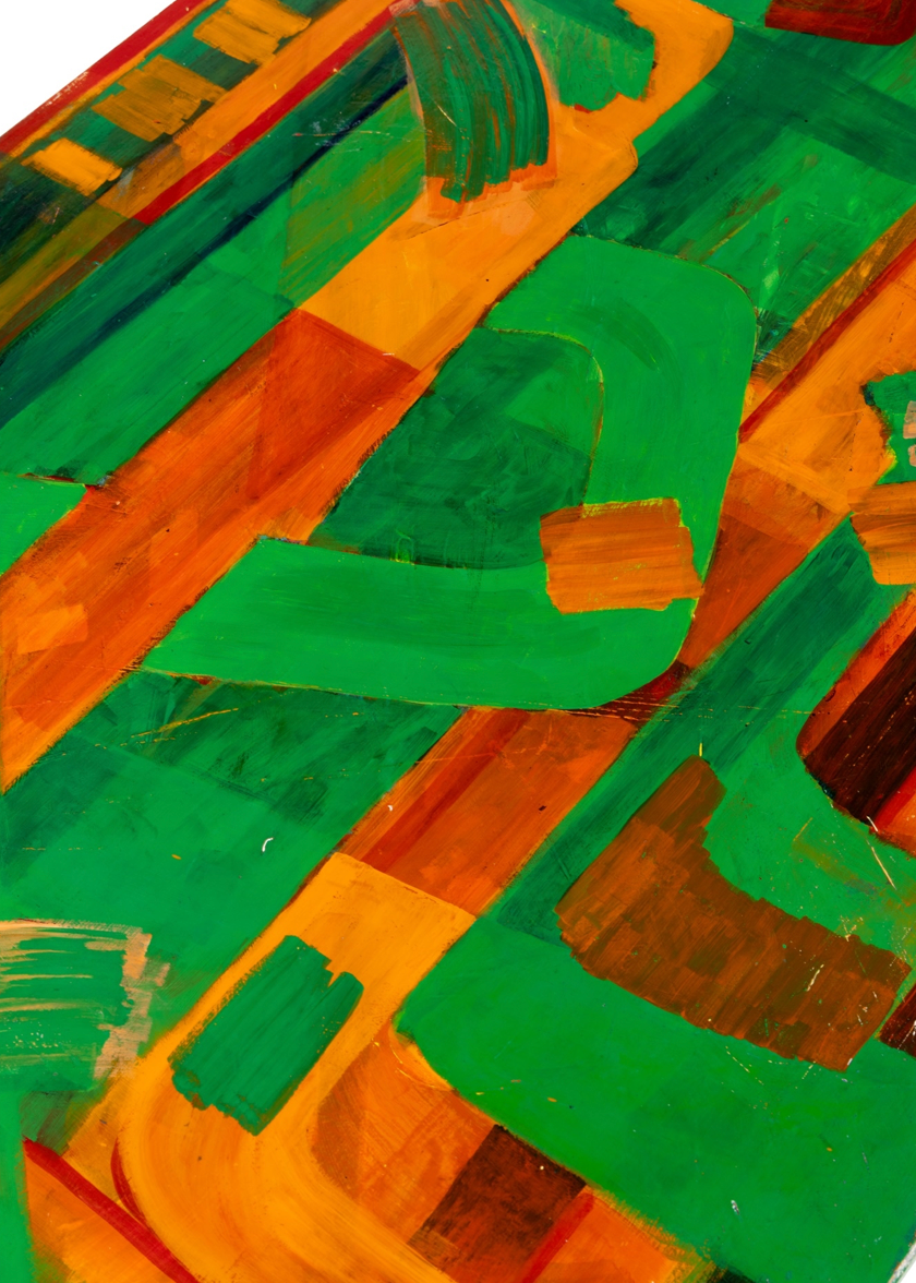 A Unique Painted Dining Table by Jim Partridge and Nick Bodimeade