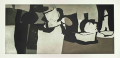 A Etching and Aquatint by Afro Basaldella Titled "Grande Grigio"