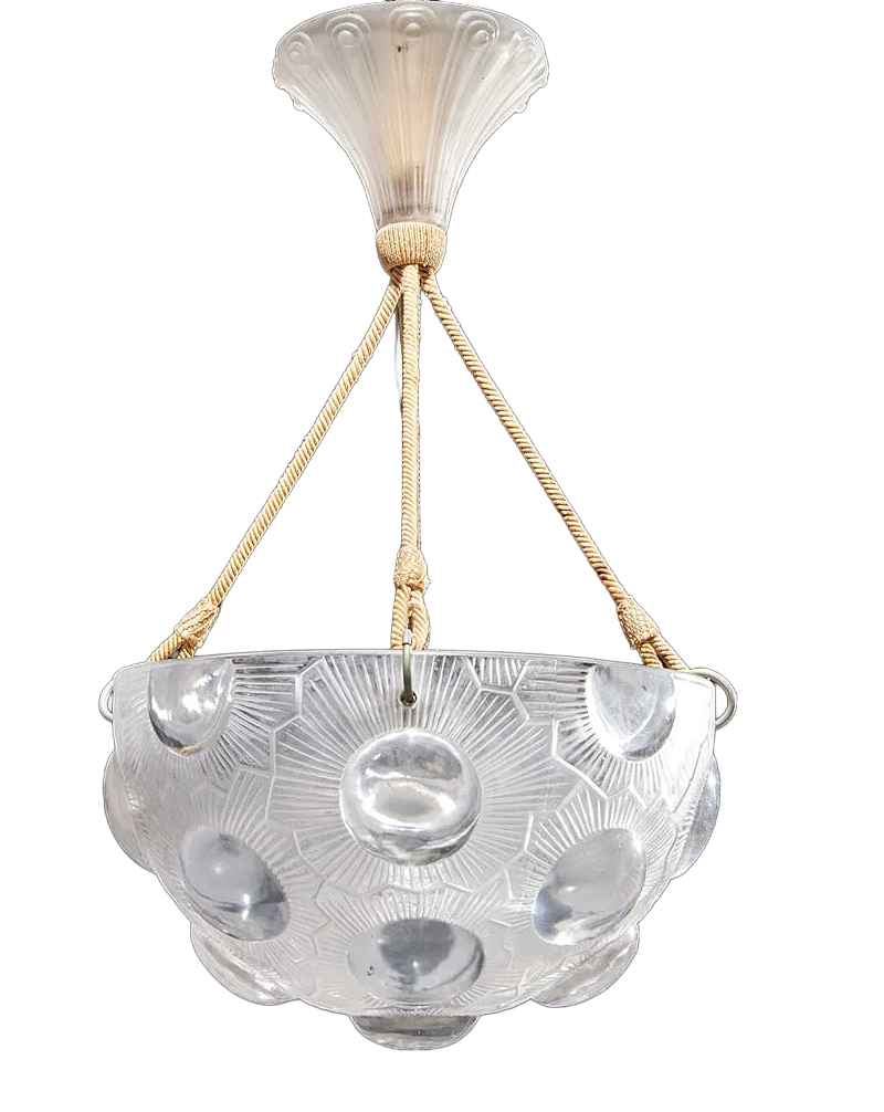 A "Soleil" Plafonnier, Designed By Rene Lalique 1929