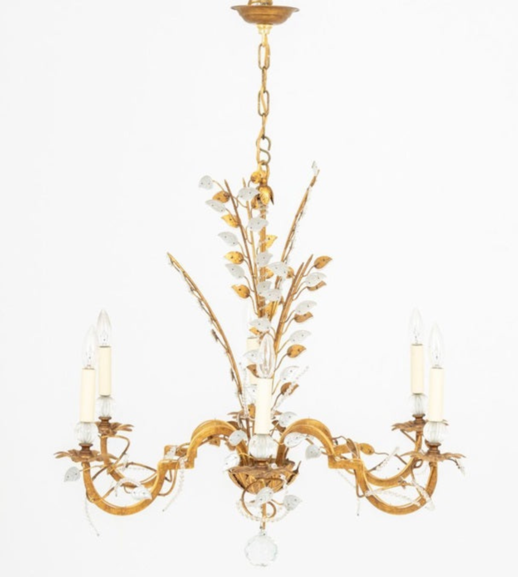 Mid-Century French Maison Bagues Style Chandelier