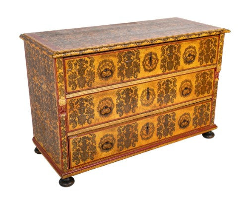 Venetian Baroque Decoupage & Polychrome Painted Chest