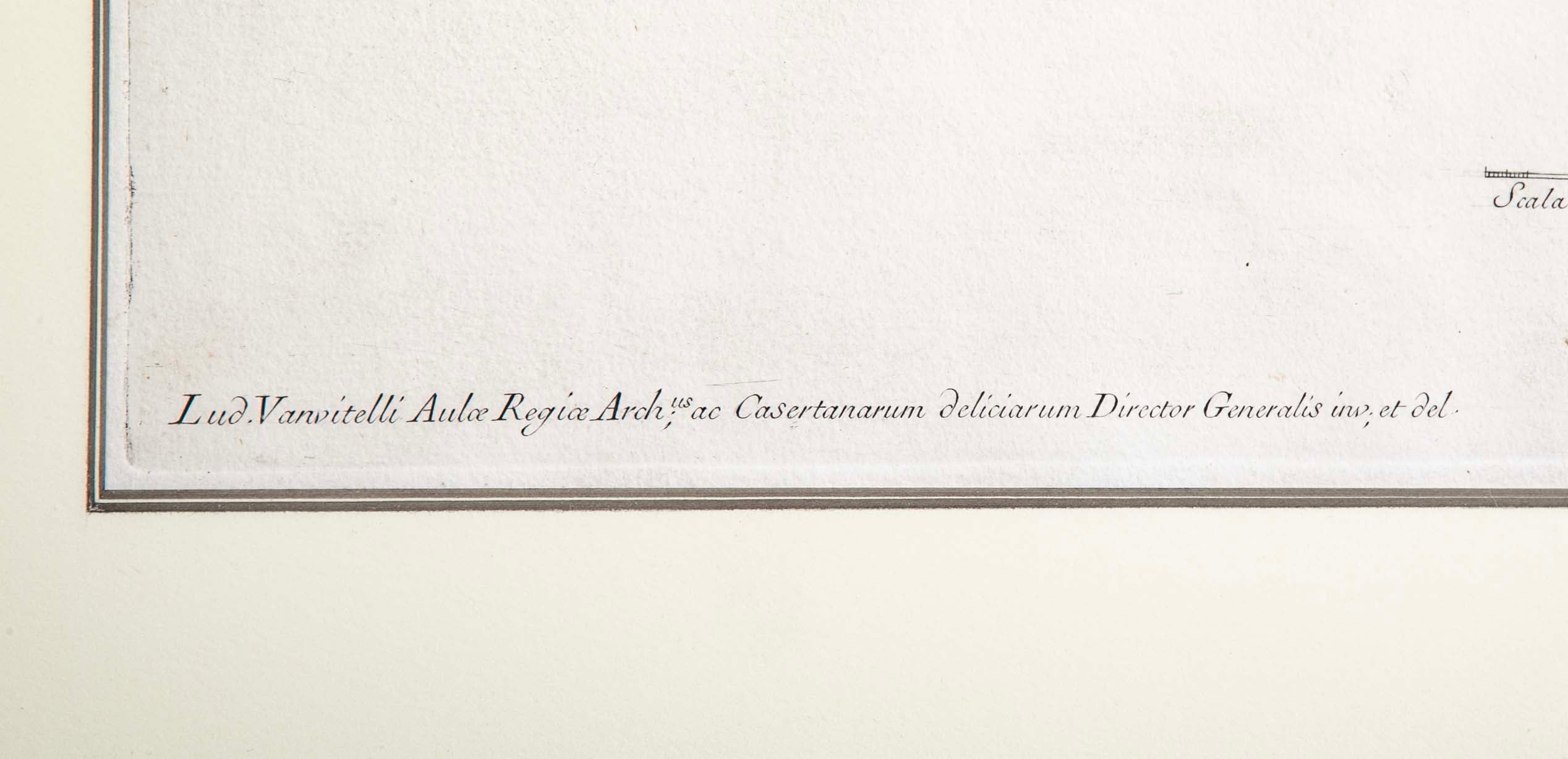 Pair of Carolius Nolli Engravings of Italian Architect Luigi Vanvitelli's Royal Palace of Caserta