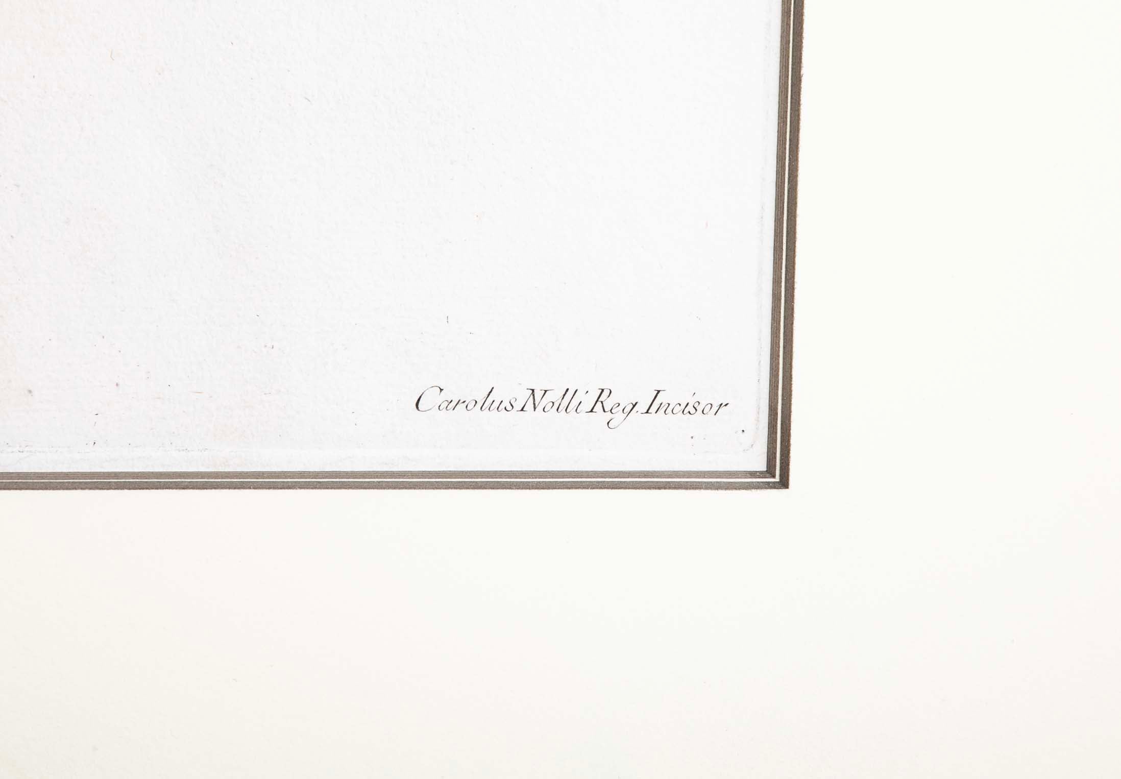 Pair of Carolius Nolli Engravings of Italian Architect Luigi Vanvitelli's Royal Palace of Caserta