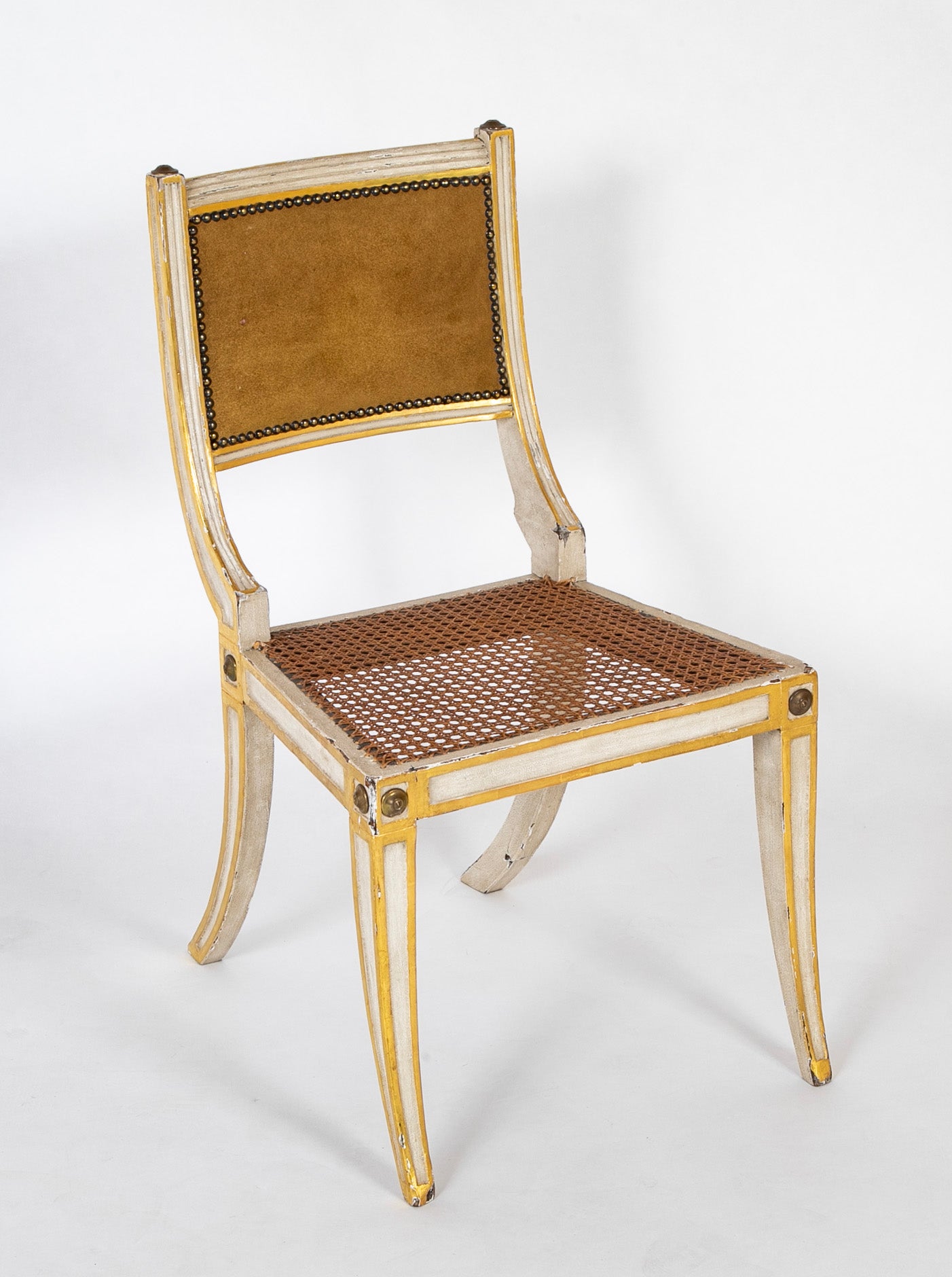 Pair of 19th Century Continental Painted Klismos Chairs