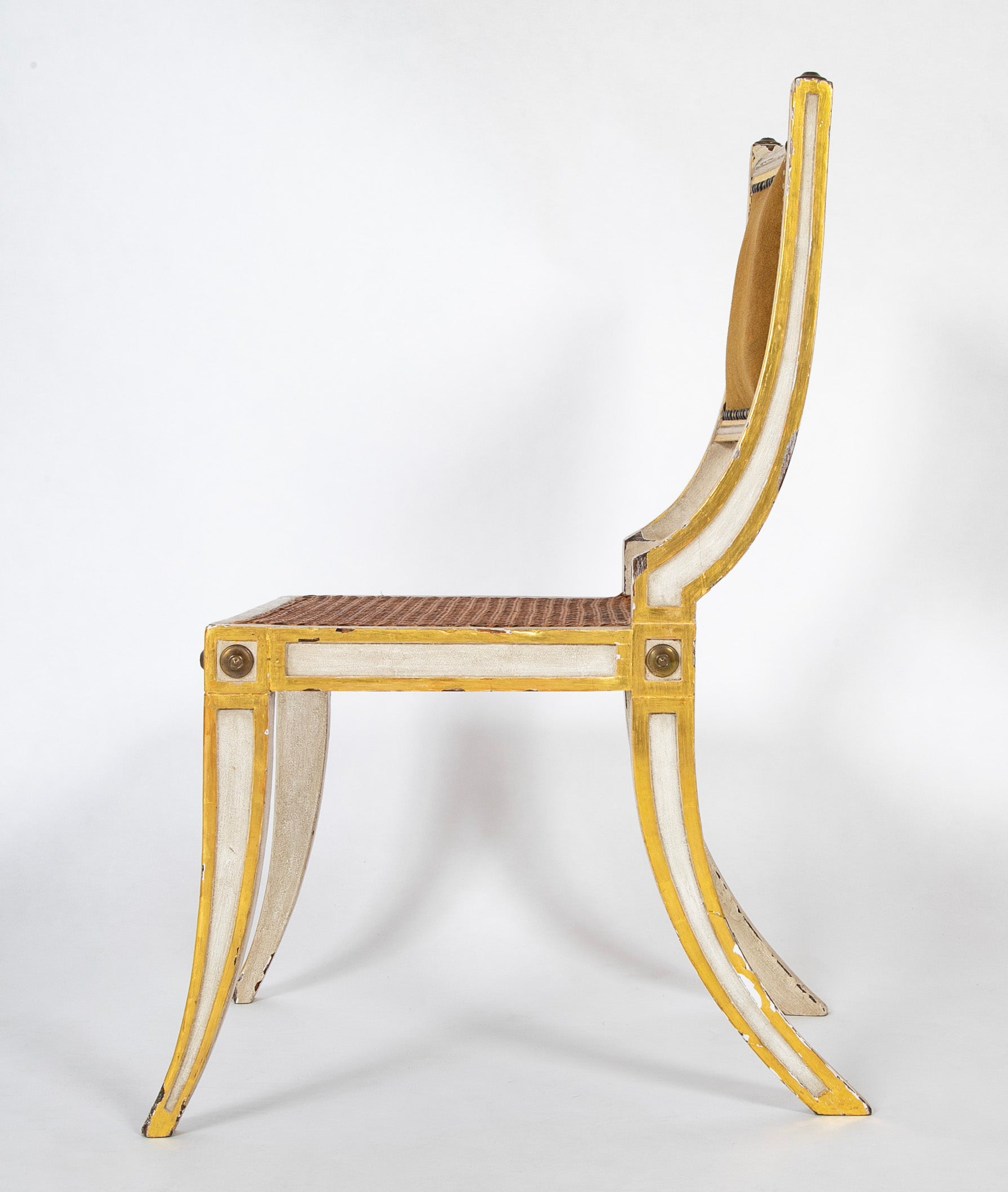 Pair of 19th Century Continental Painted Klismos Chairs