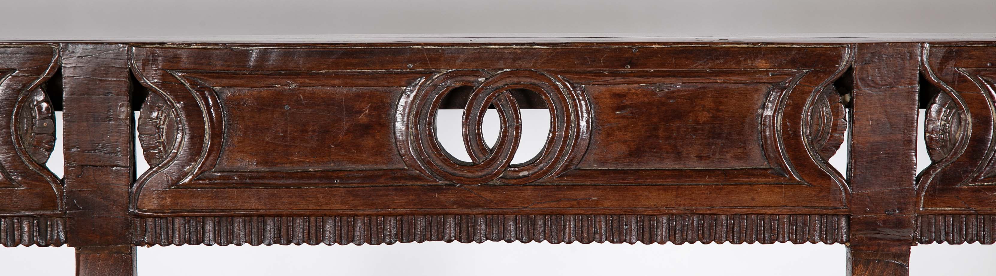 Late 18th/Early 19th Century Italian Walnut Bench or Settee