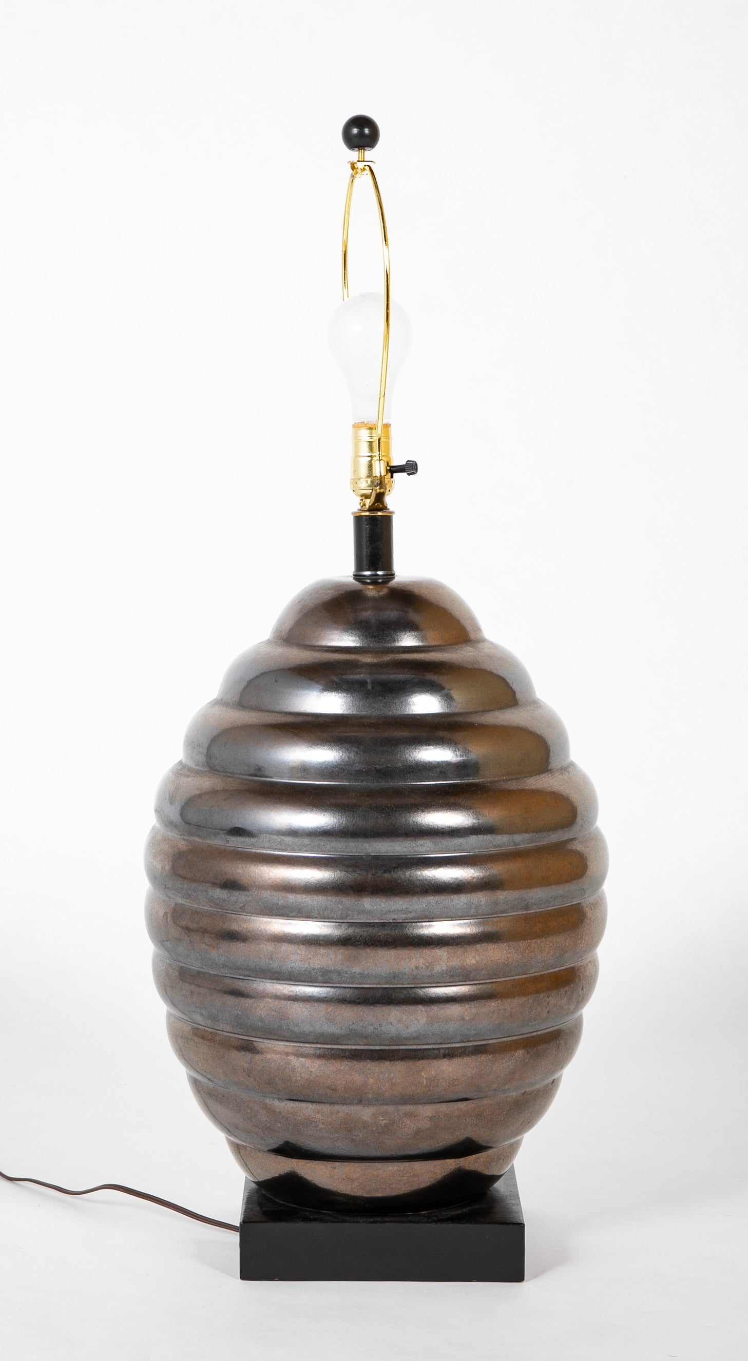 Monumental Italian Modernist Beehive Table Lamp