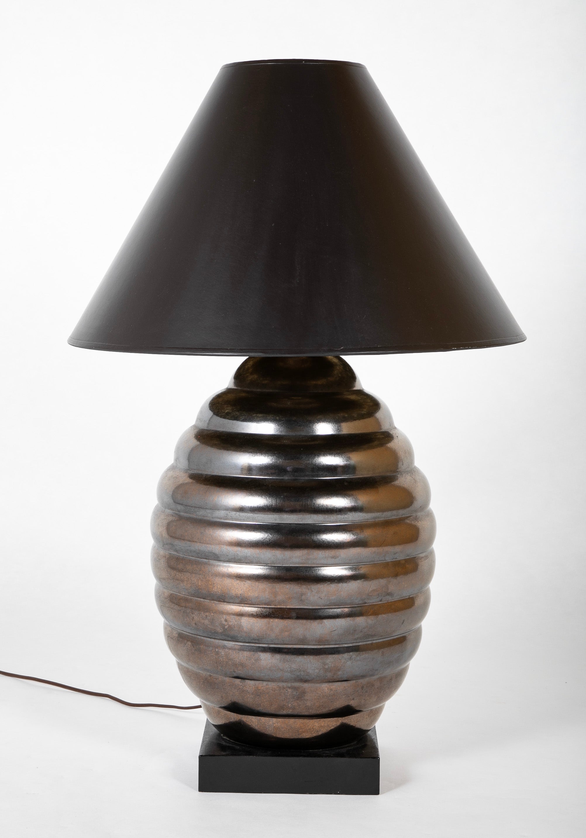 Monumental Italian Modernist Beehive Table Lamp