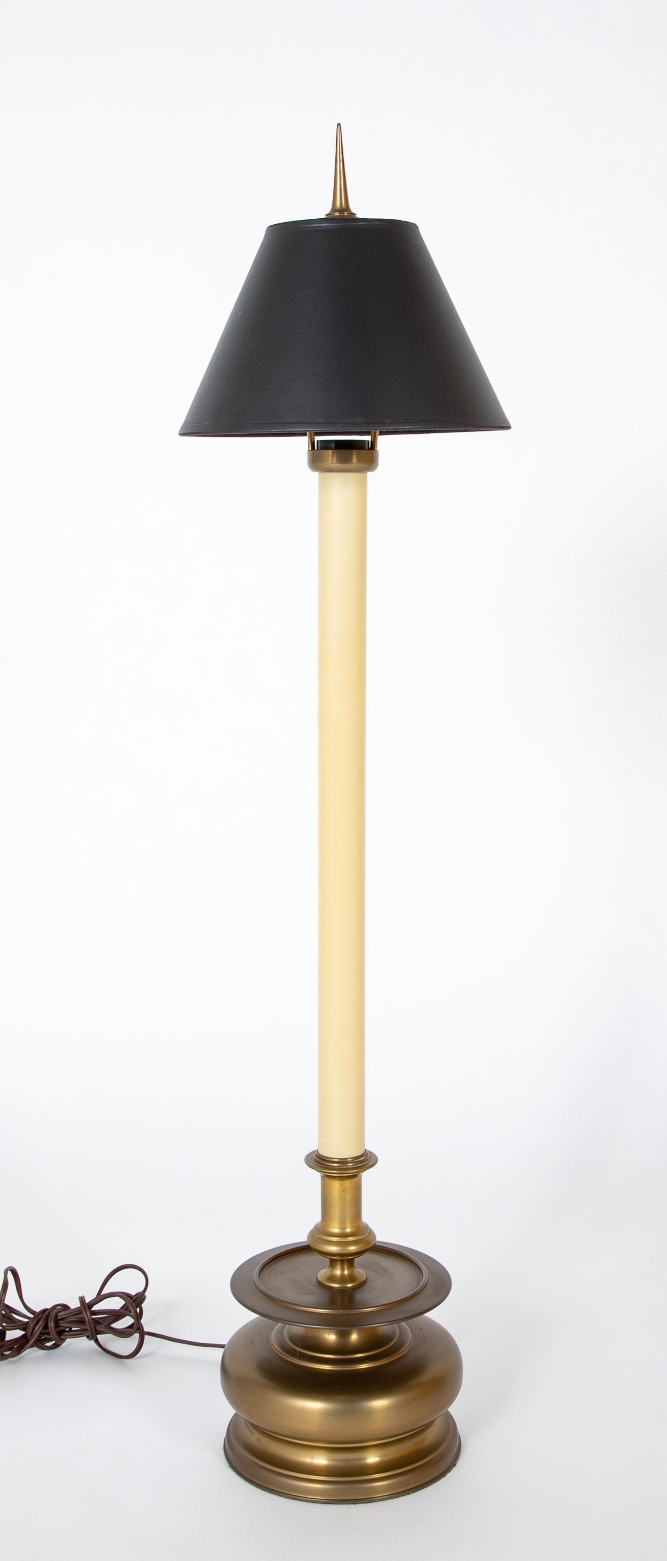 A Pair of Chapman Brass Candlestick Table Lamps