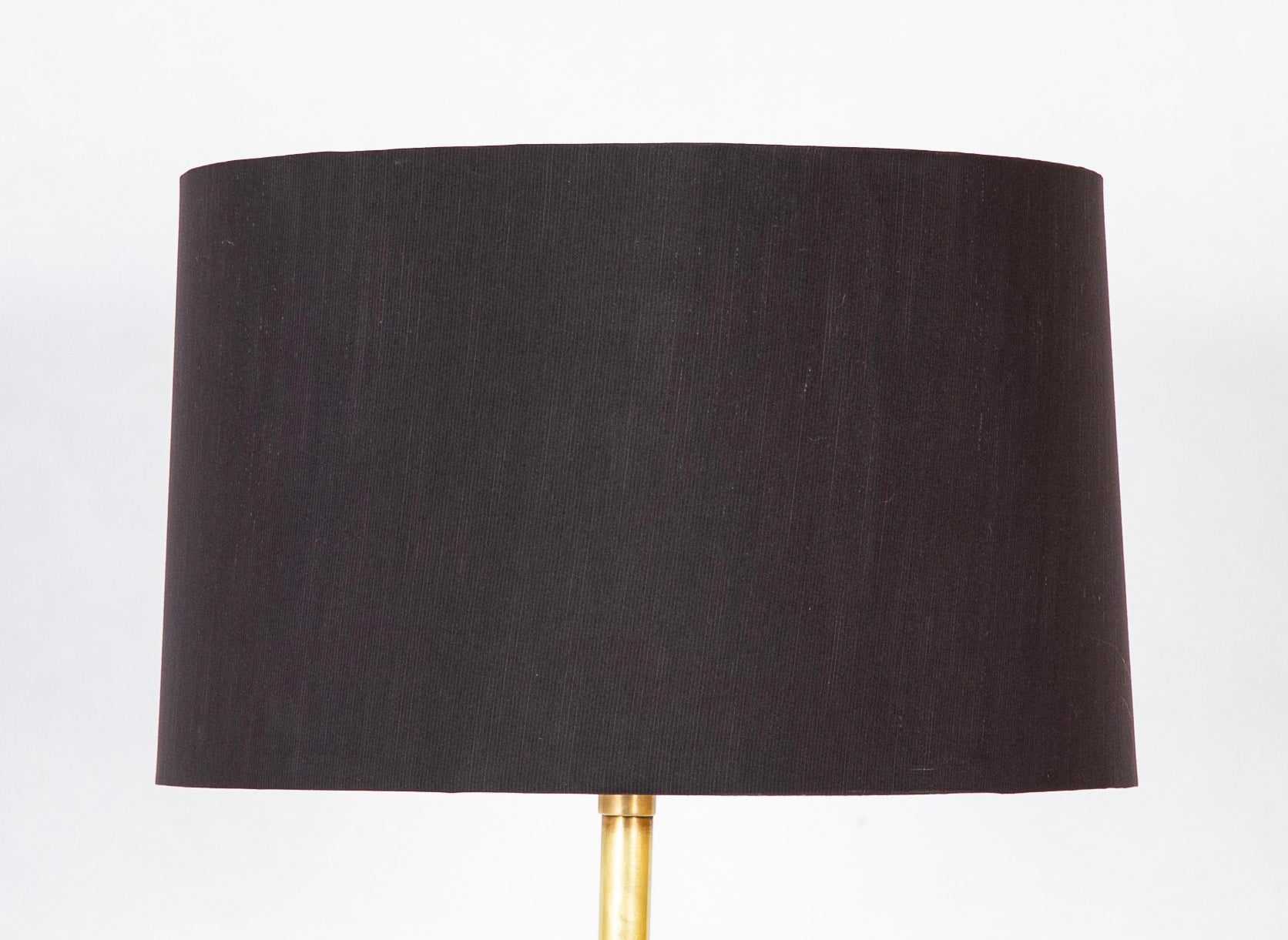 A Pair of Mid-Century Scandinavian Brass & Teak Floor Lamps