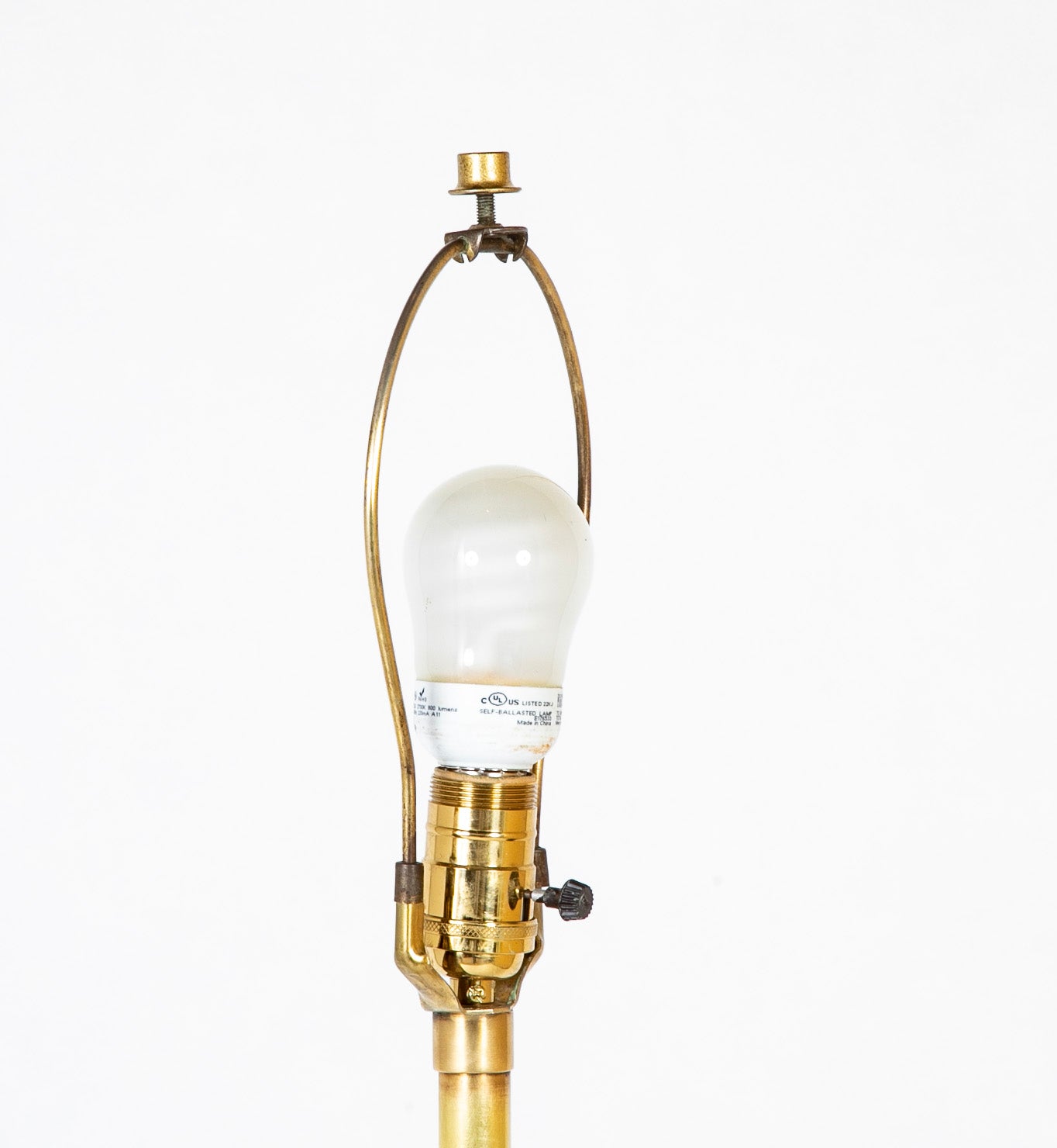 A Pair of Mid-Century Scandinavian Brass & Teak Floor Lamps