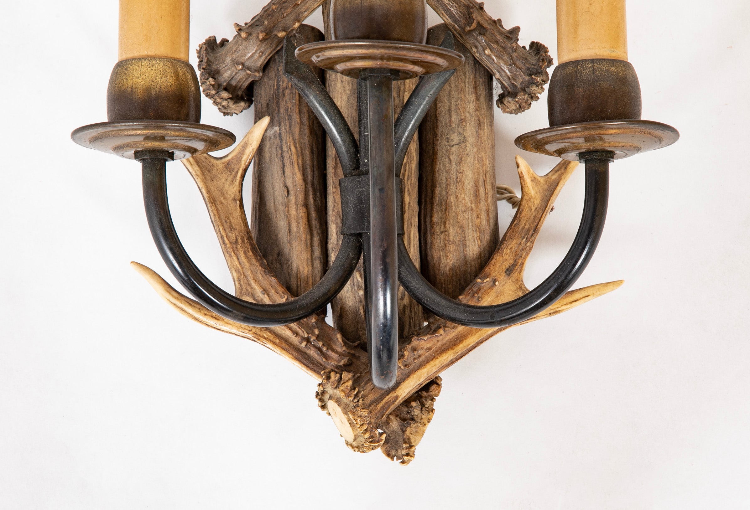 Early 20th Century French Antler Wall Sconce
