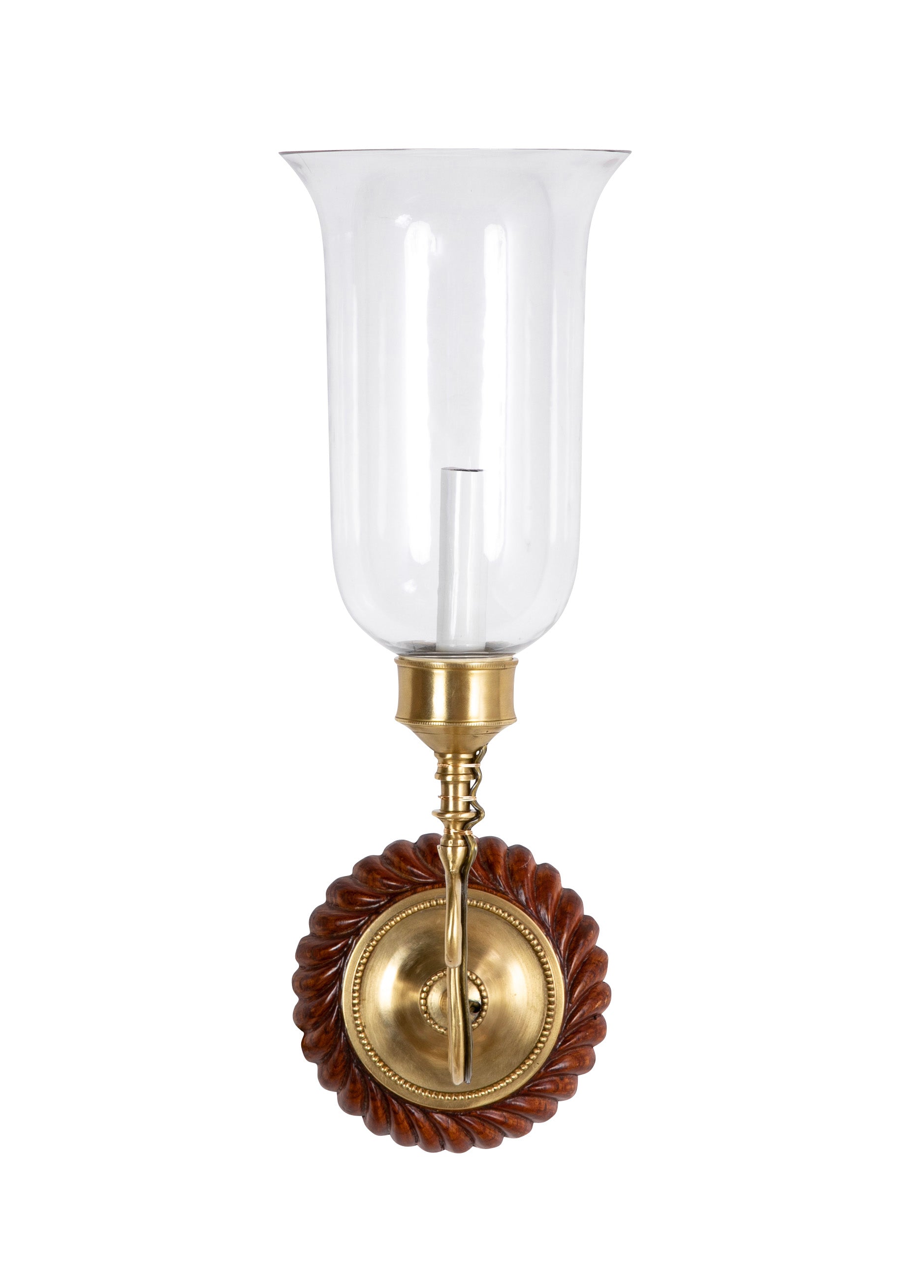 A Set of 5 Regency Mahogany Hurricane Wall Lights - Also Priced Individually