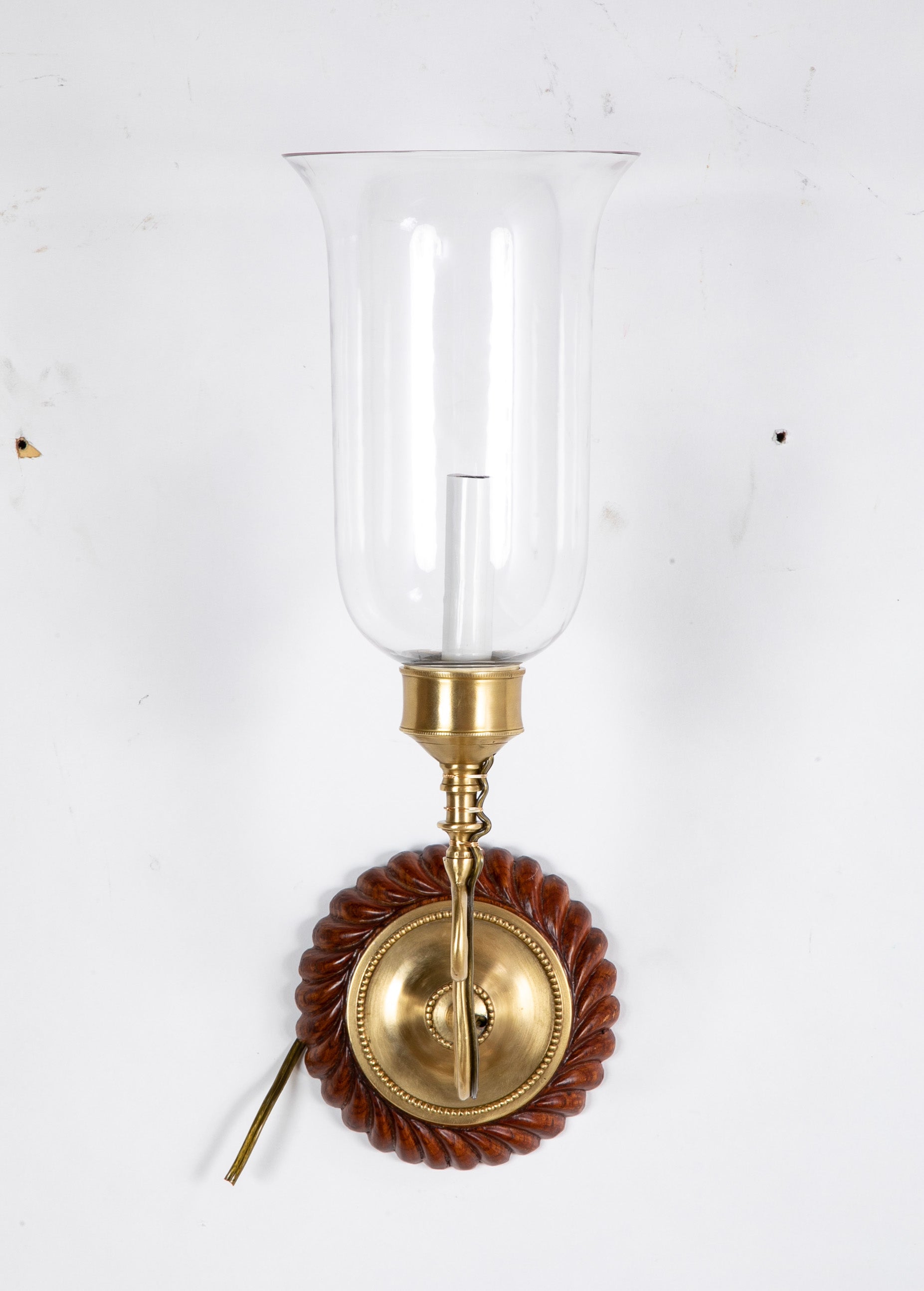 A Set of 5 Regency Mahogany Hurricane Wall Lights - Also Priced Individually