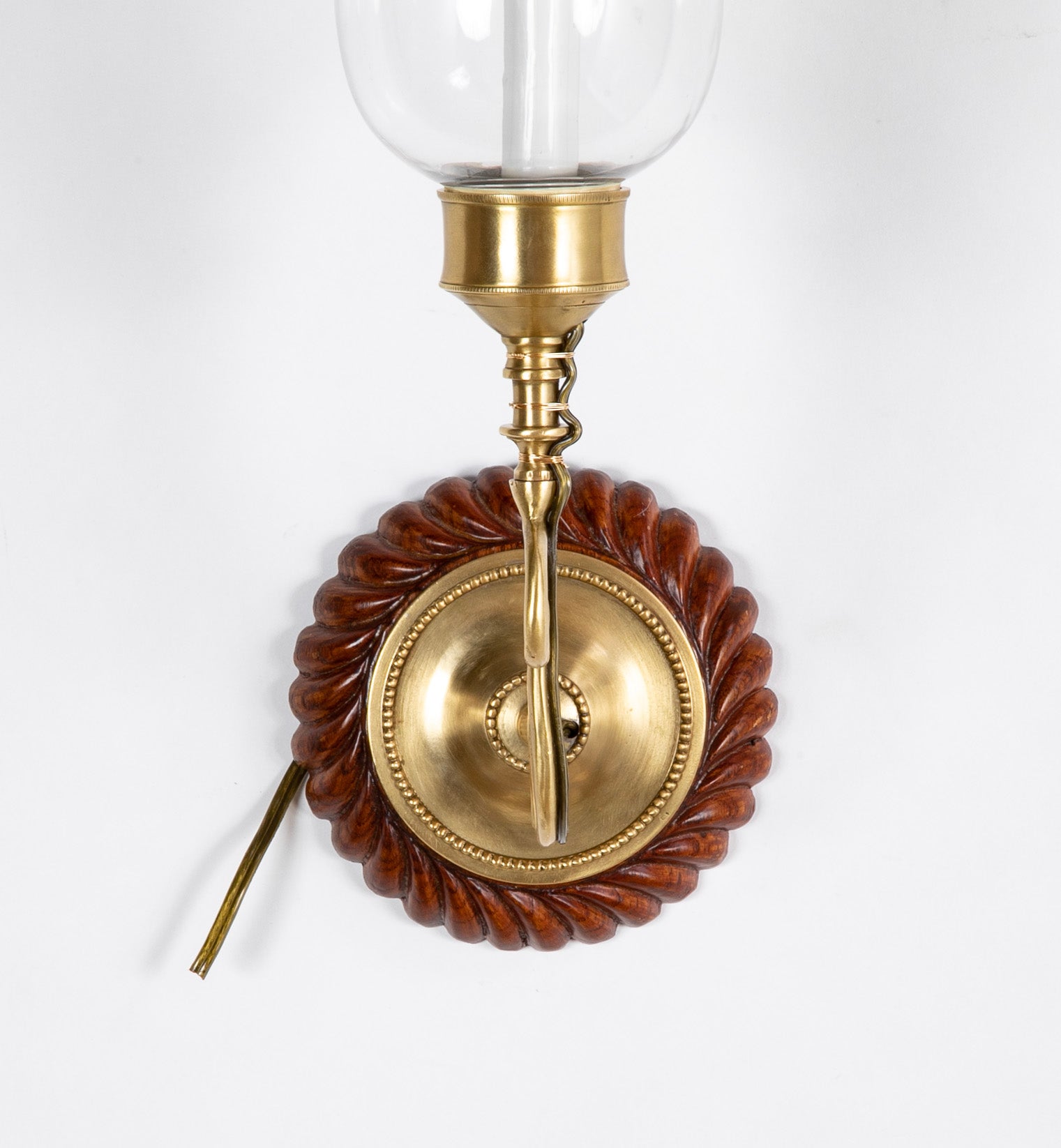 A Set of 5 Regency Mahogany Hurricane Wall Lights - Also Priced Individually