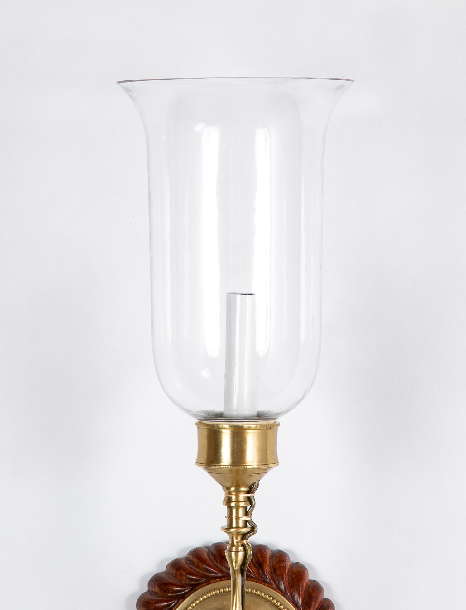 A Set of 5 Regency Mahogany Hurricane Wall Lights - Also Priced Individually