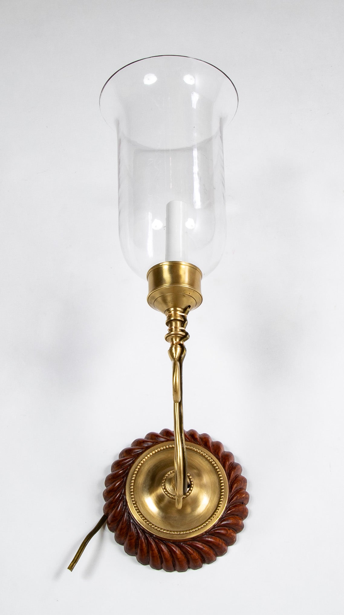 A Set of 5 Regency Mahogany Hurricane Wall Lights - Also Priced Individually