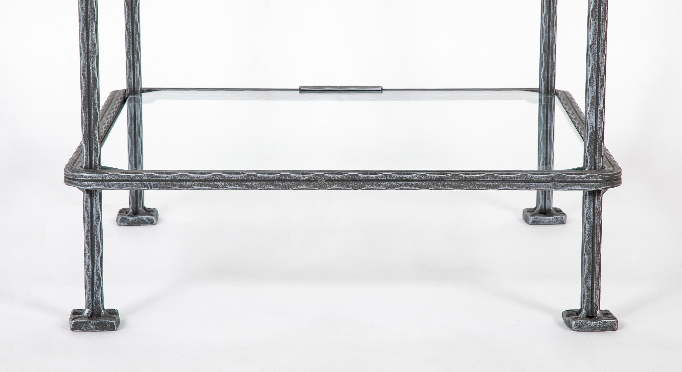 A Pair of Mid-Century Italian Iron Side Tables by Claudio Rayes