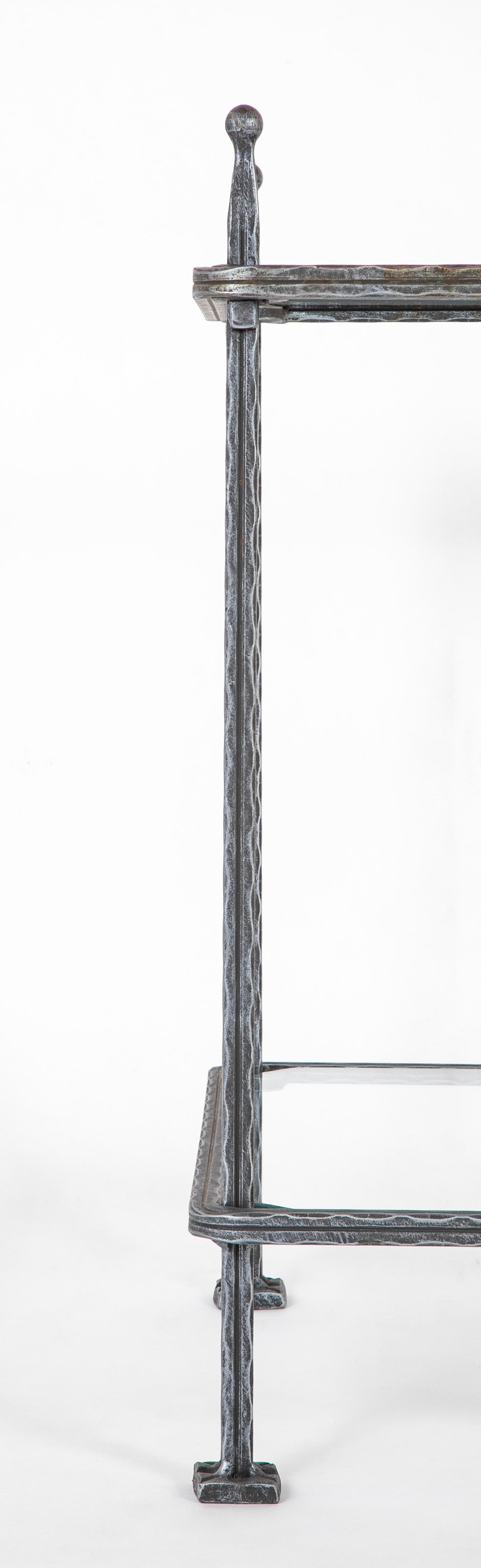 A Pair of Mid-Century Italian Iron Side Tables by Claudio Rayes