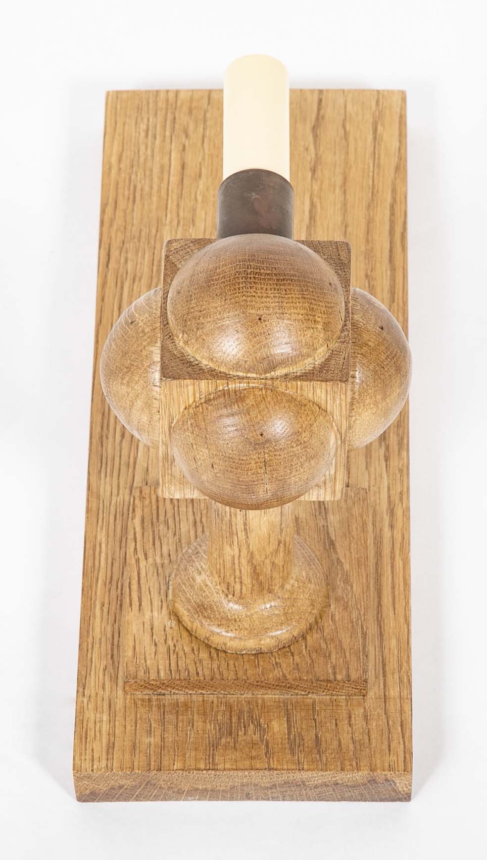 Pair of Foursquare Oak Sconces by Paul Marra - Two Pair Available
