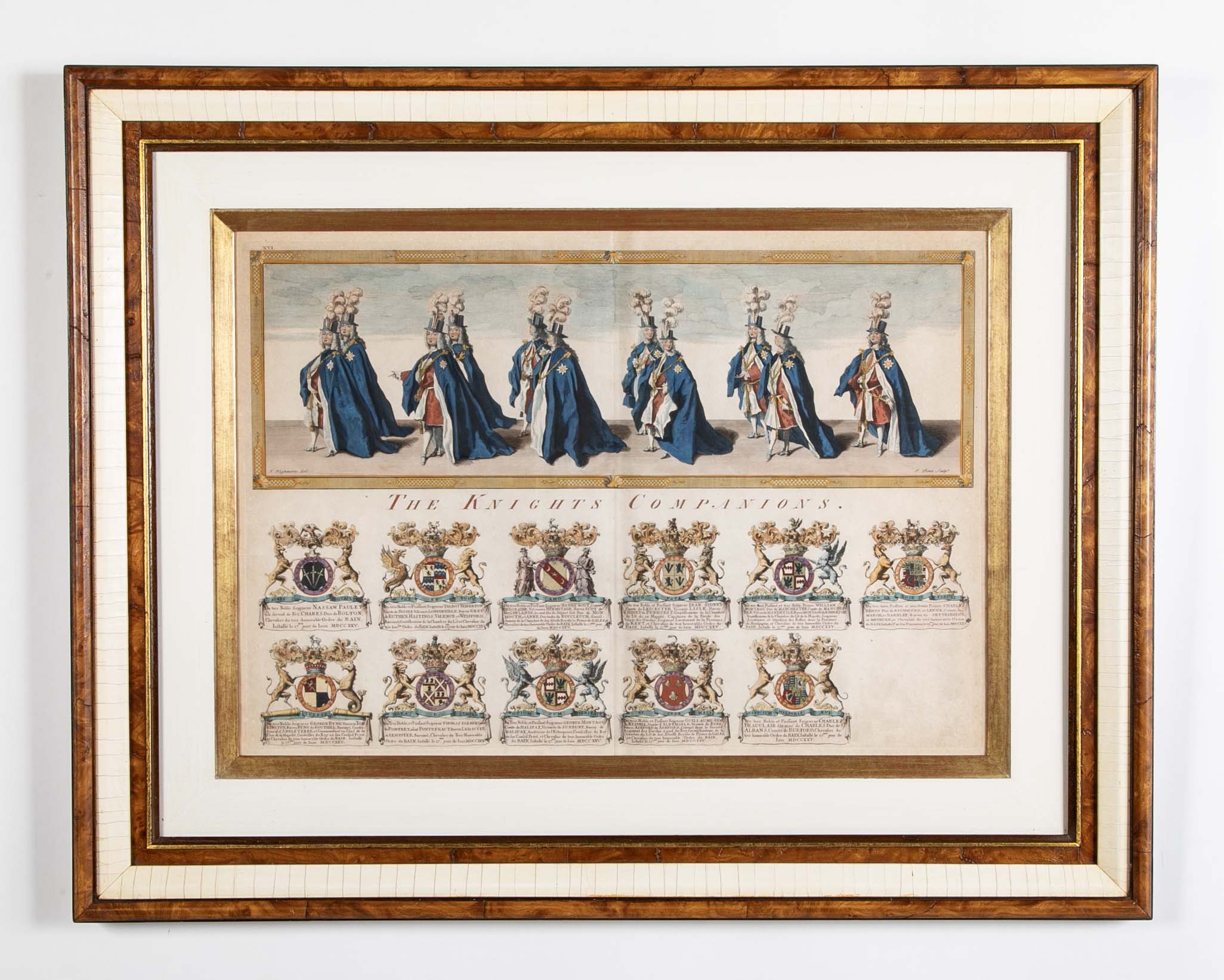 Pair of 19th Century "Knights of Companions" Engravings