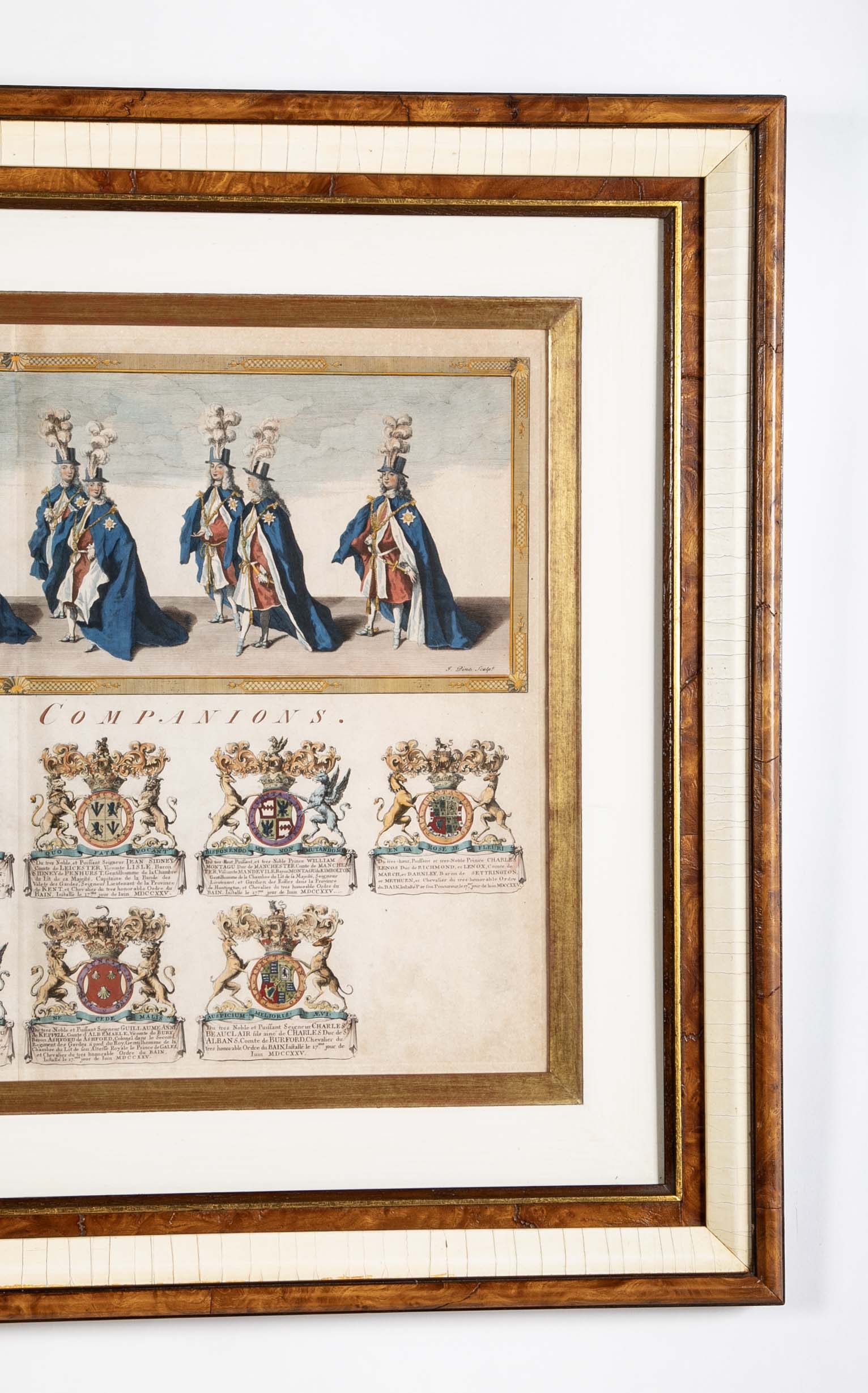 Pair of 19th Century "Knights of Companions" Engravings