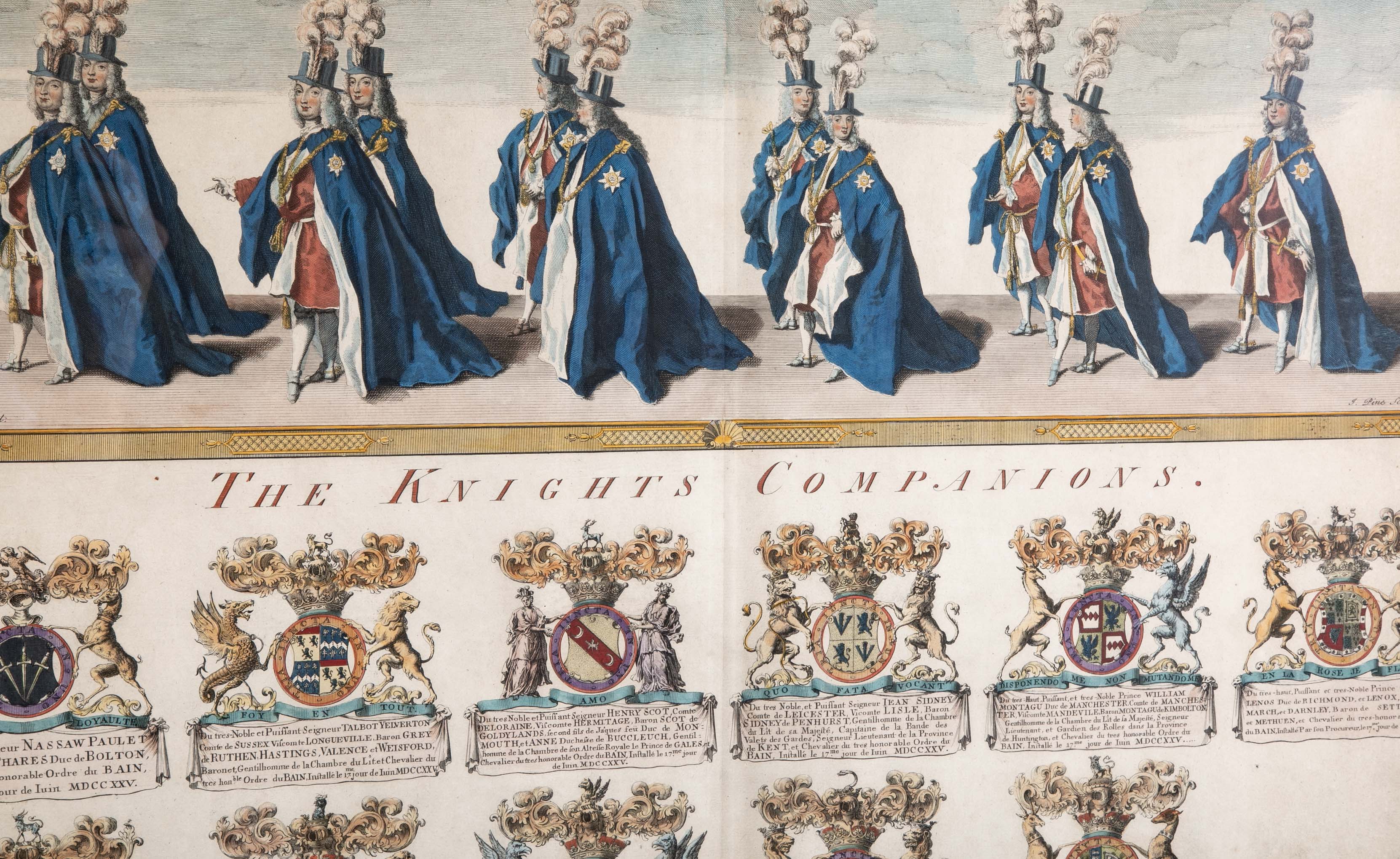 Pair of 19th Century "Knights of Companions" Engravings