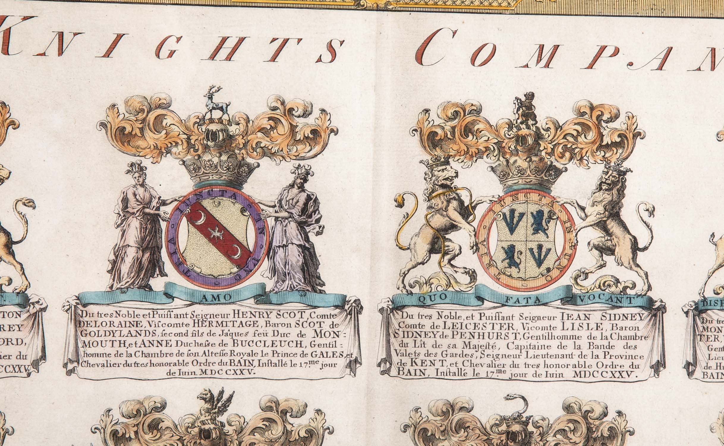 Pair of 19th Century "Knights of Companions" Engravings