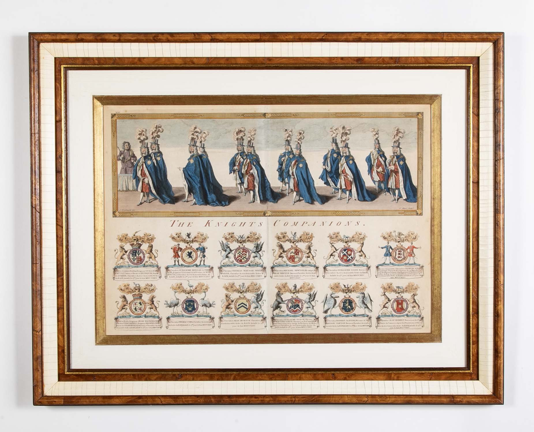 Pair of 19th Century "Knights of Companions" Engravings
