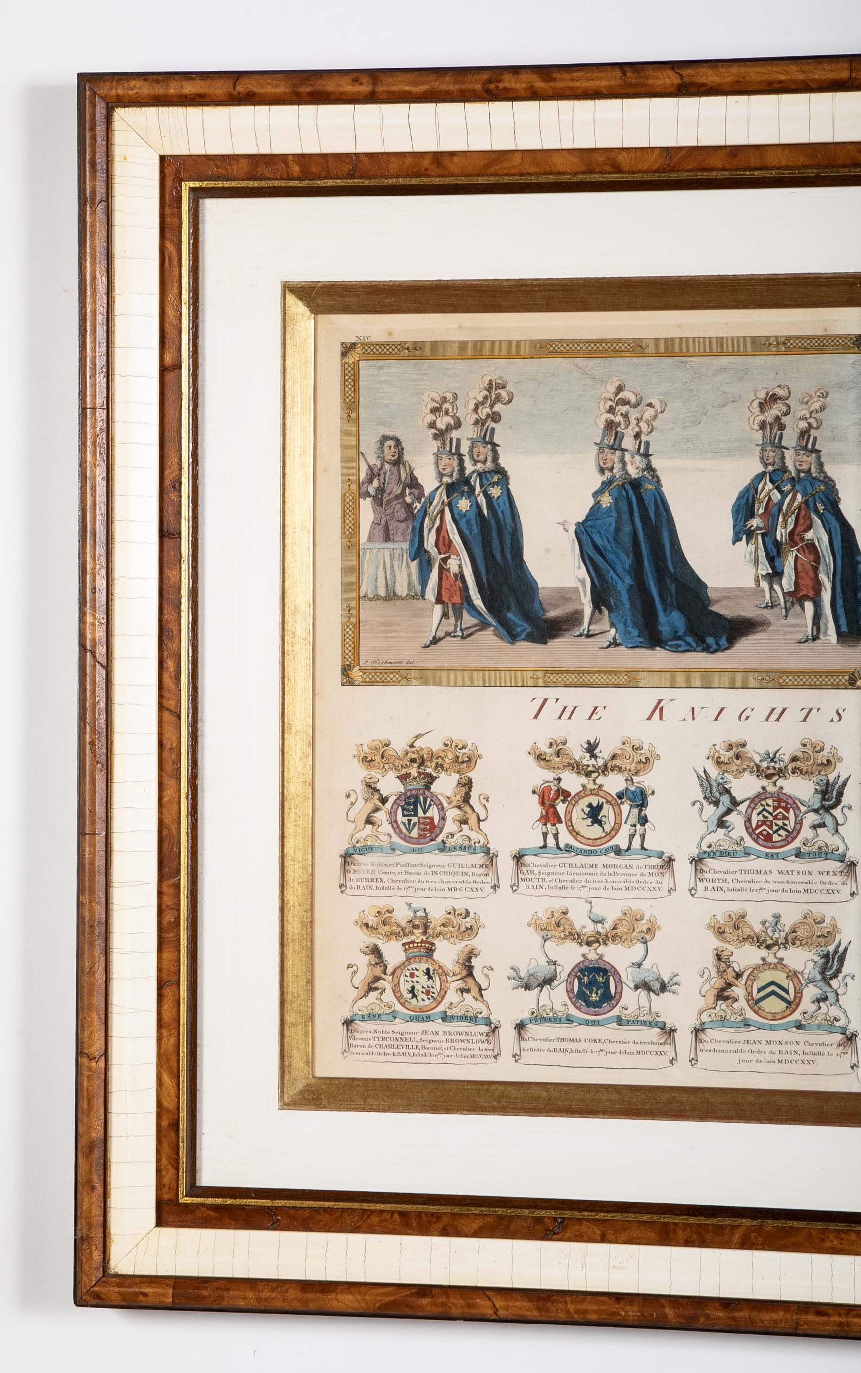 Pair of 19th Century "Knights of Companions" Engravings