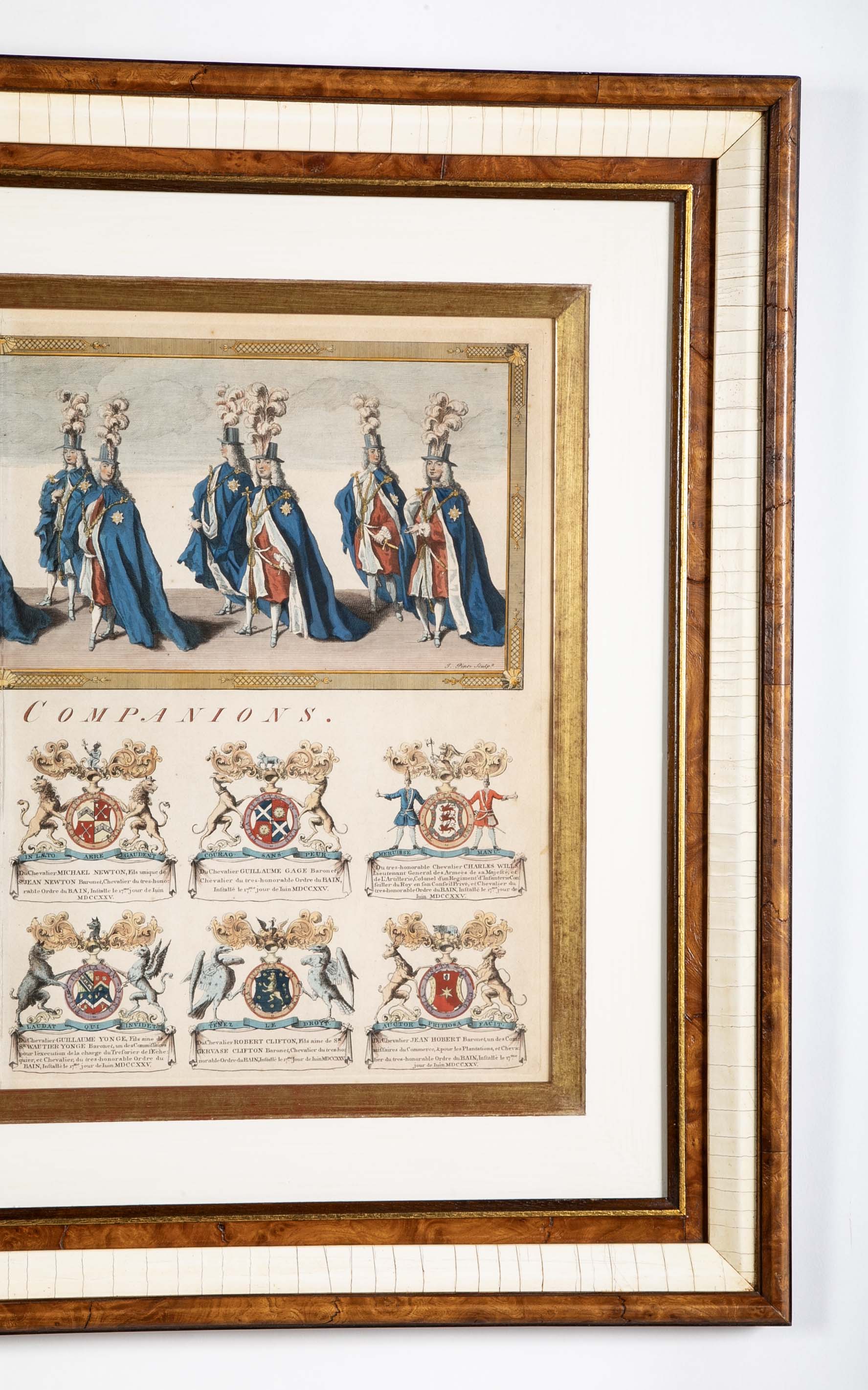Pair of 19th Century "Knights of Companions" Engravings