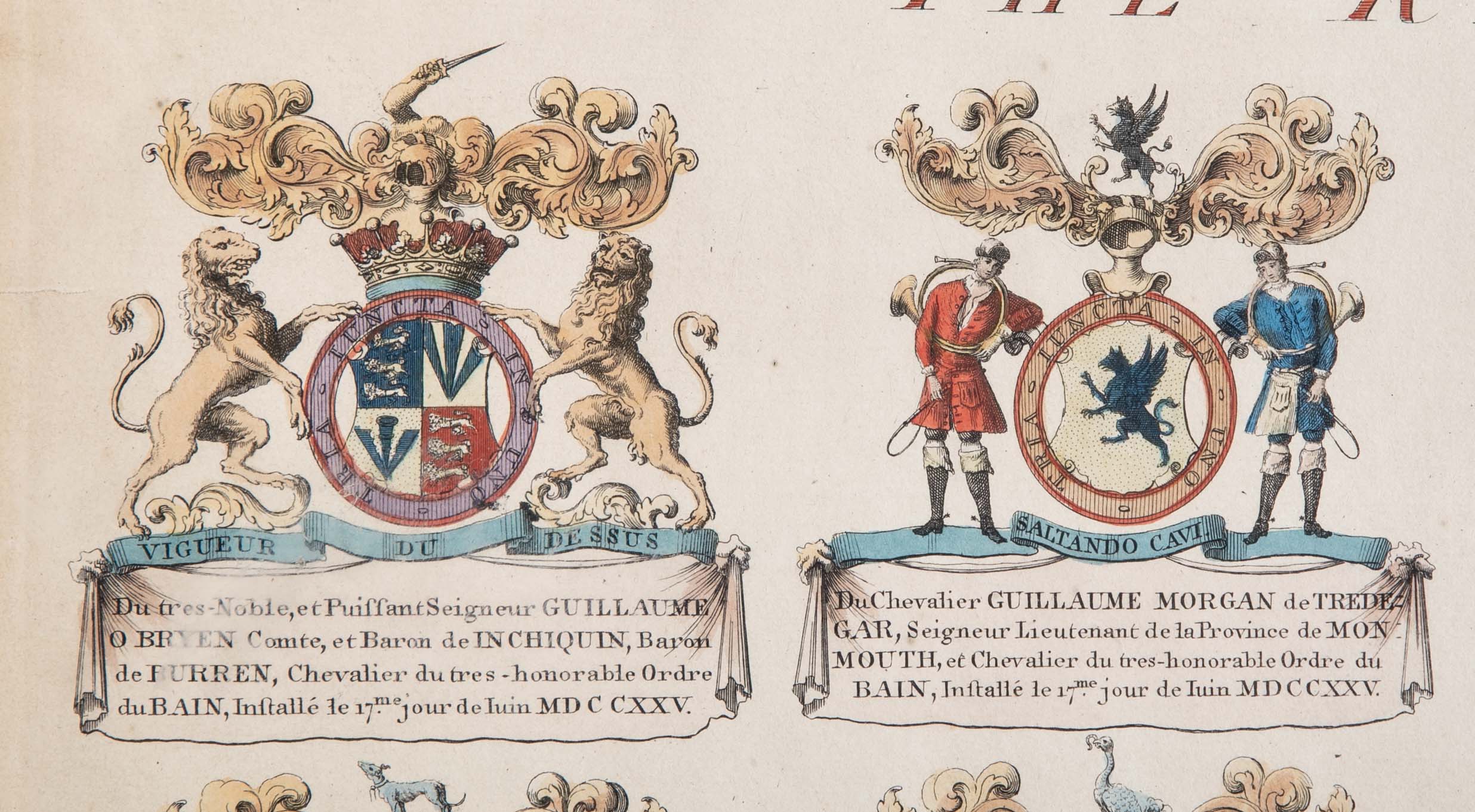 Pair of 19th Century "Knights of Companions" Engravings