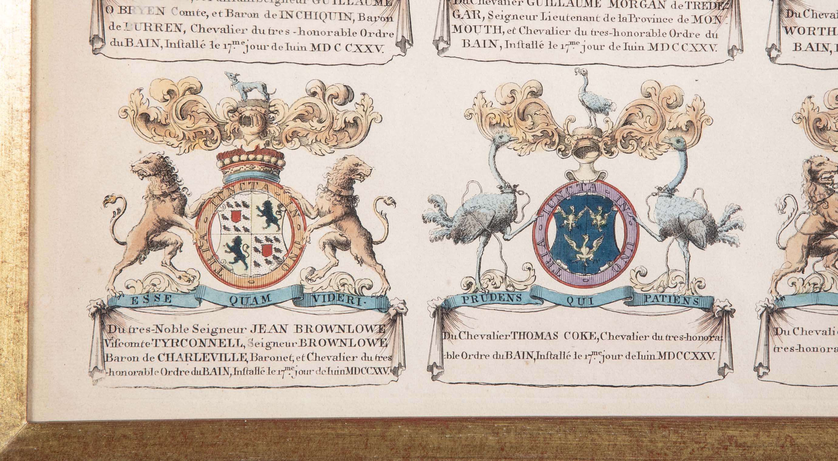 Pair of 19th Century "Knights of Companions" Engravings