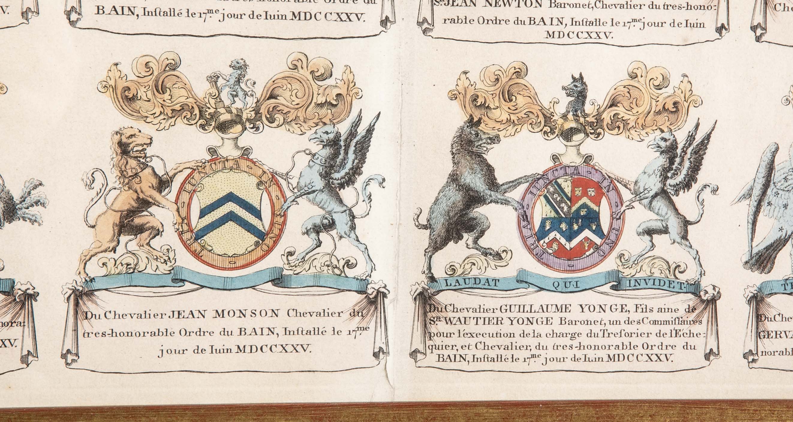 Pair of 19th Century "Knights of Companions" Engravings