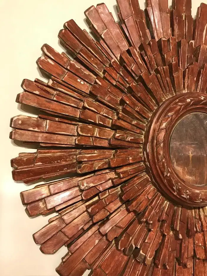 Italian Red Bol Starburst Mirror by Palladio