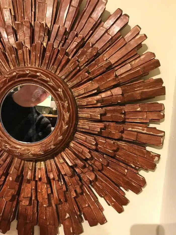 Italian Red Bol Starburst Mirror by Palladio