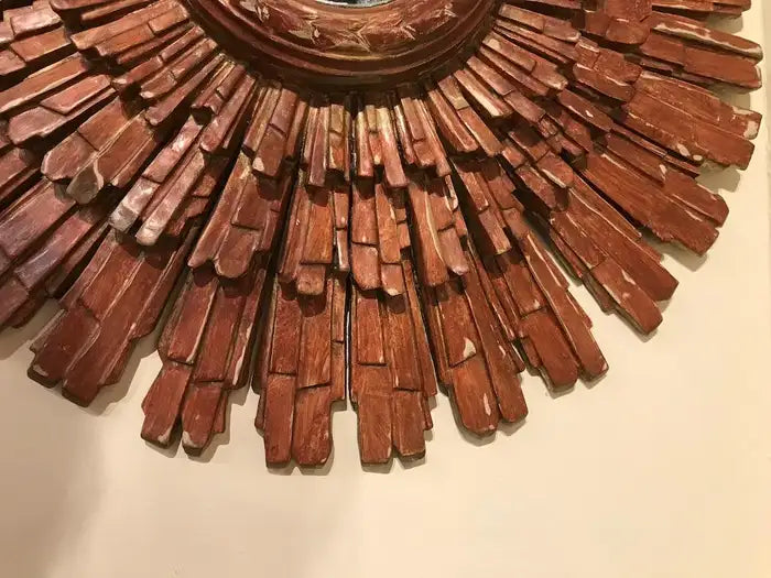 Italian Red Bol Starburst Mirror by Palladio