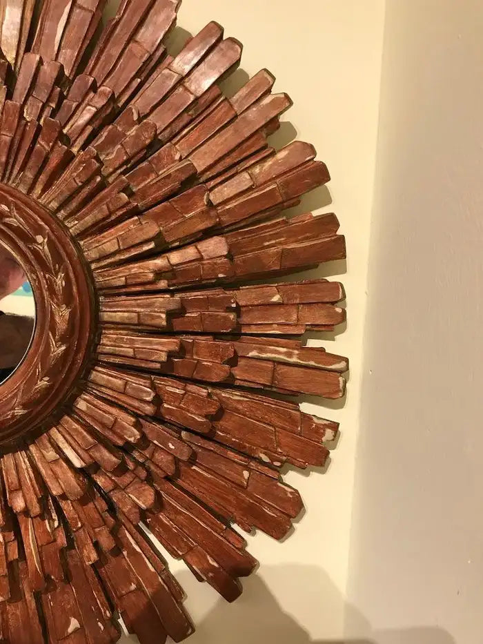 Italian Red Bol Starburst Mirror by Palladio