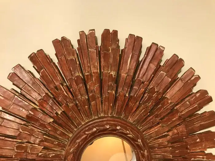 Italian Red Bol Starburst Mirror by Palladio