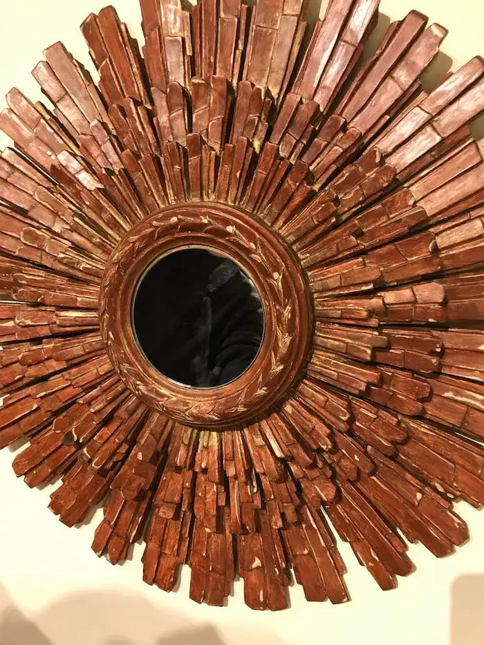 Italian Red Bol Starburst Mirror by Palladio