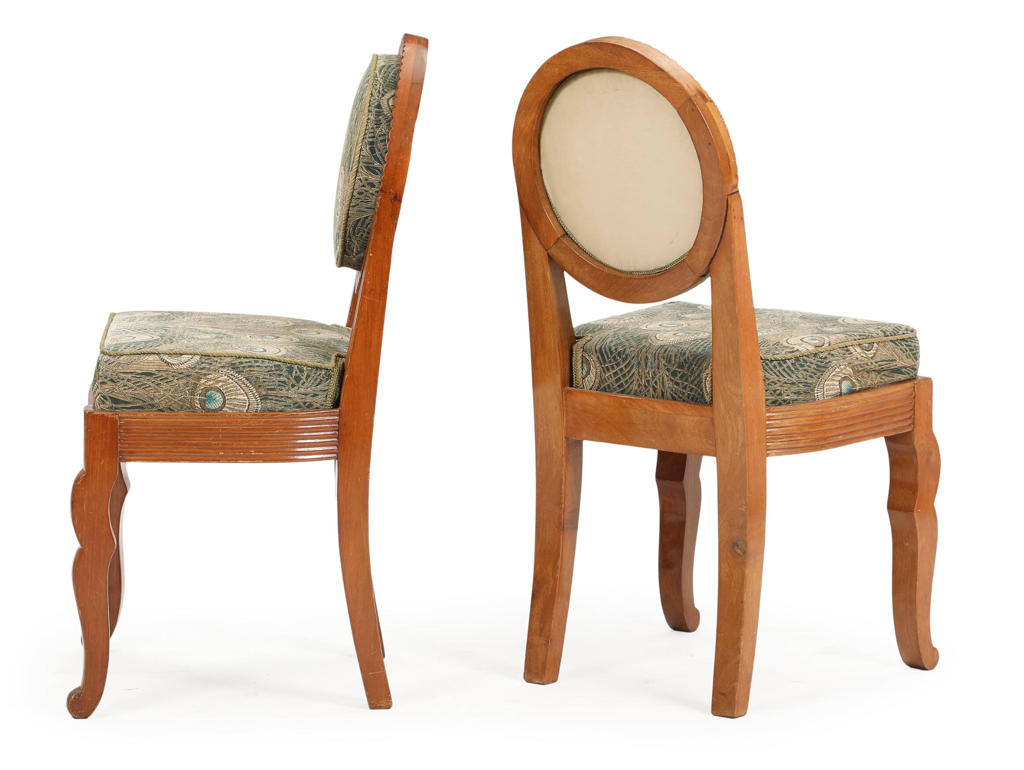 Pair of Striking Scandinavian Art Deco Side Chairs