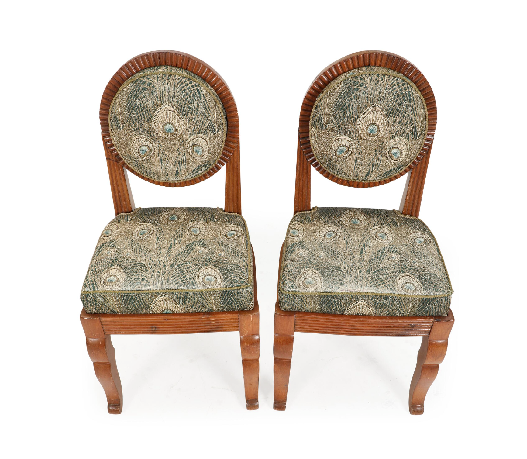 Pair of Striking Scandinavian Art Deco Side Chairs