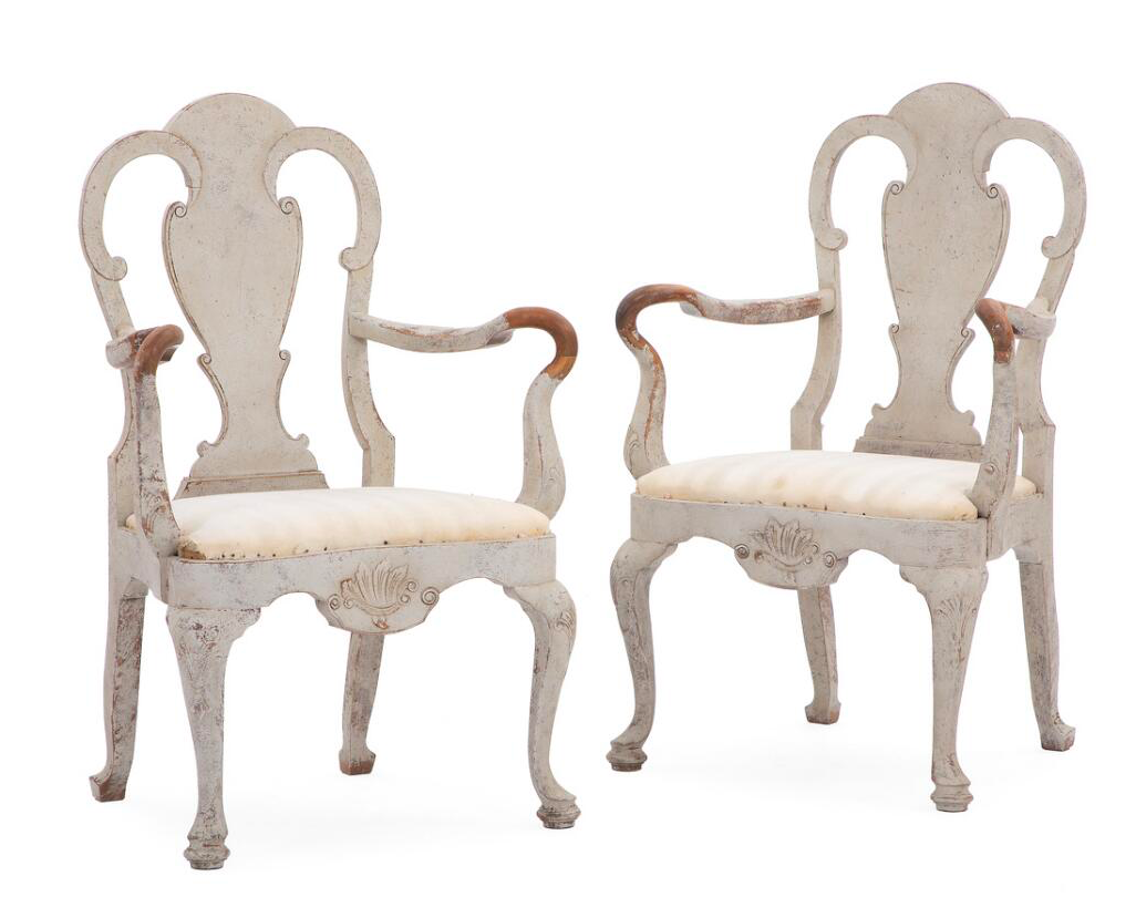 Set of Eight Rococo Style Chairs