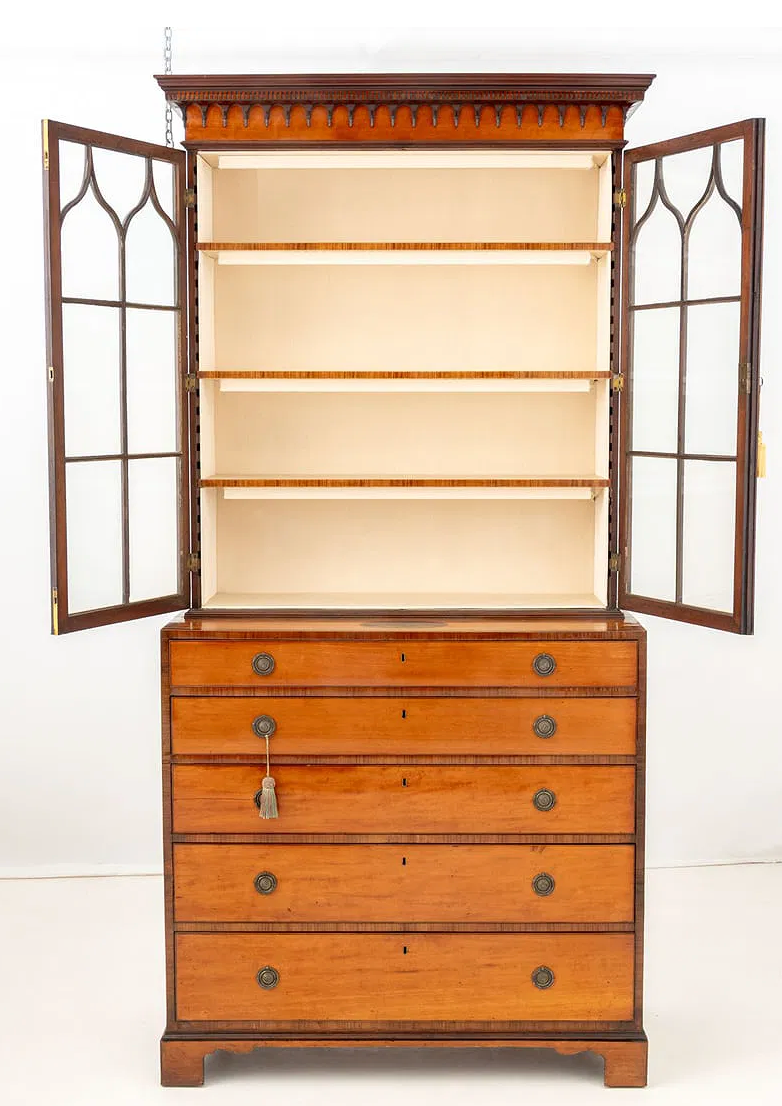 George III Secretaire Bookcase, Circa 1780