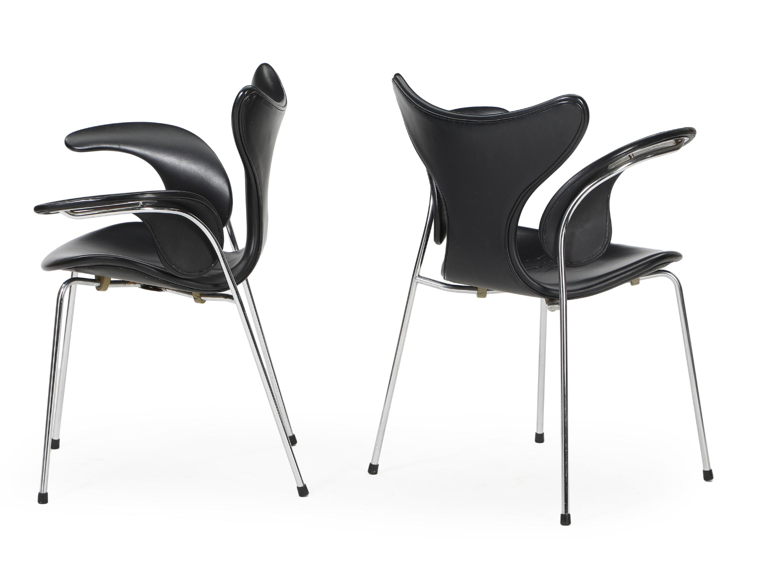 Set of Four, Arne Jacobsen, 'The Seagull/Lily' Armchairs Model 3208, Fritz Hansen