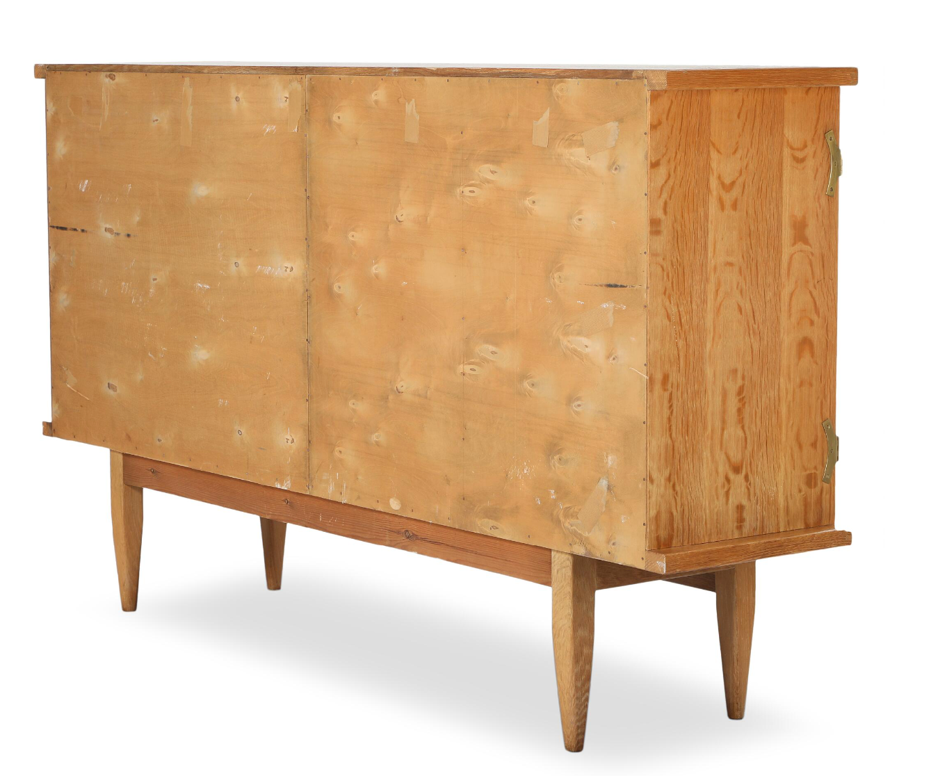 A Four Door Oak Sideboard with Brass Fittings By Henry Kjærnulf