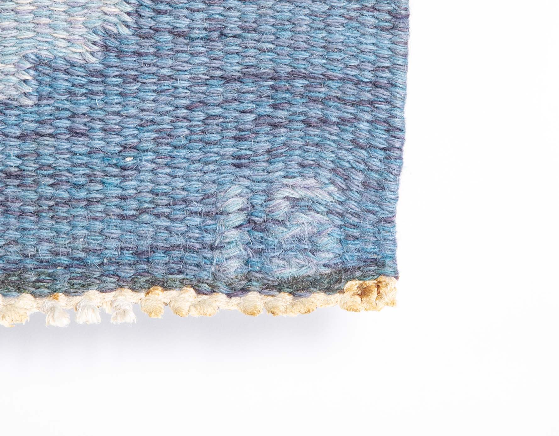 Ingegerd Silow Handwoven Wool Carpet in Rölakan Flatweave Technique